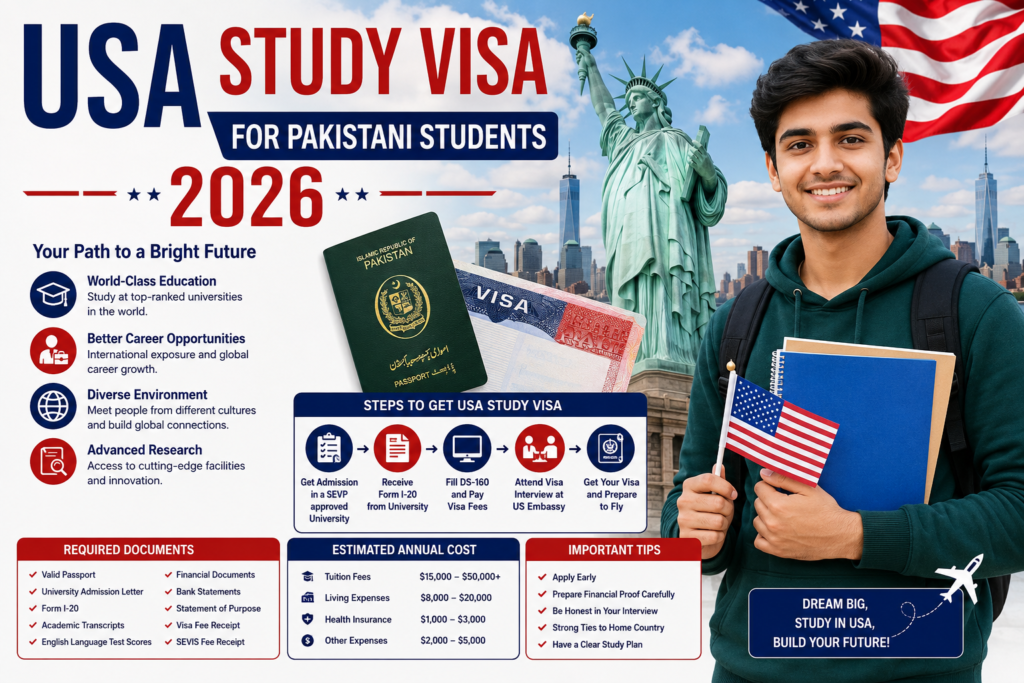 USA Study Visa for Pakistani Students 2026