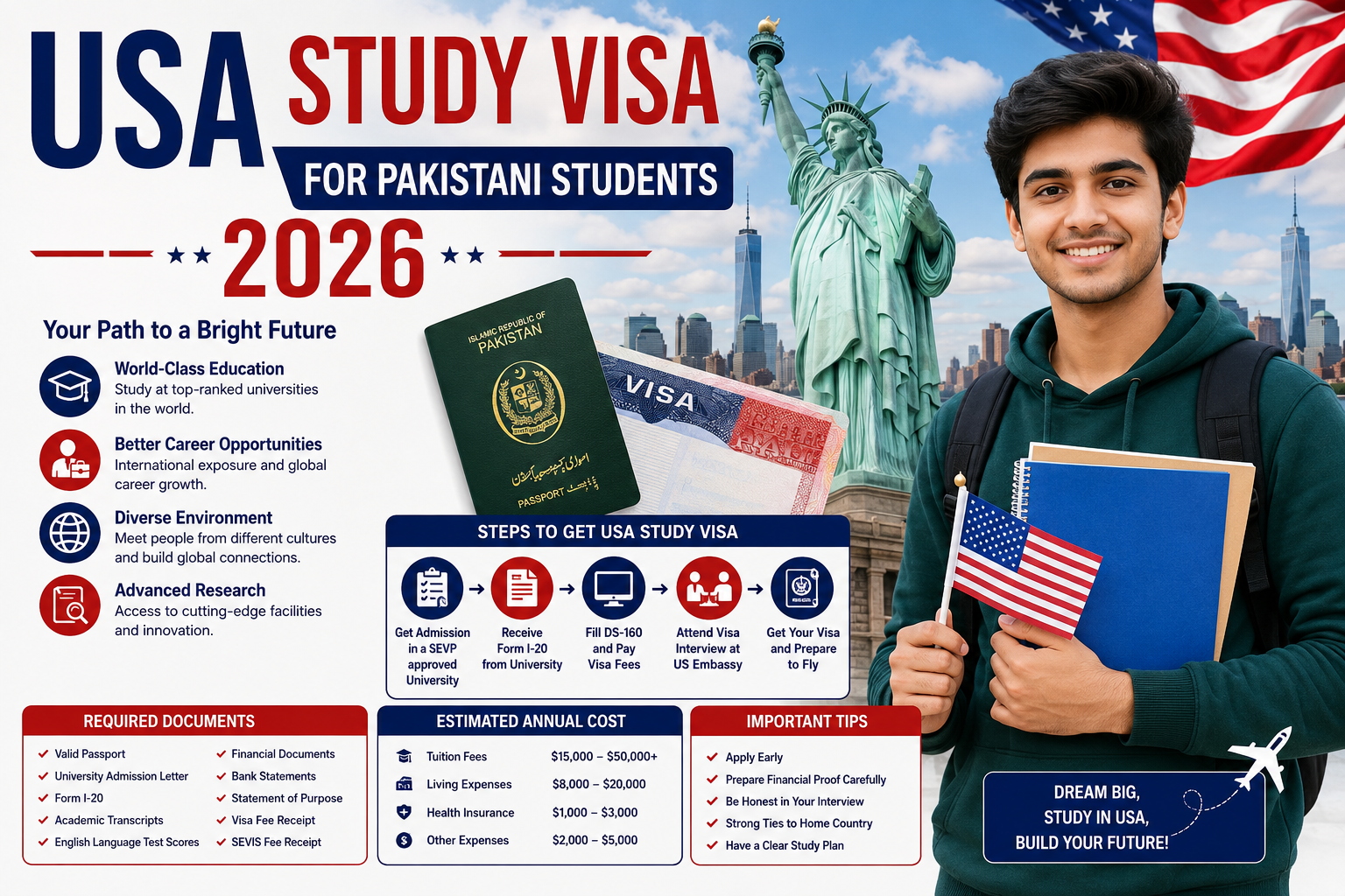 USA Study Visa for Pakistani Students 2026